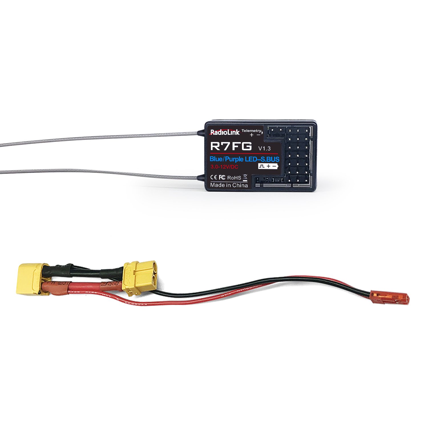 Hot Sale RadioLink 600 Meters FPV Control Distance Cars Boats Crawlers 7 Channels Dual Antennas RC Receiver R7FG for RC6GS V3